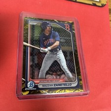2024 Bowman Chrome Prospects Yellow Lunar Refractor #BCP-88 Nazzan Zanetello /75