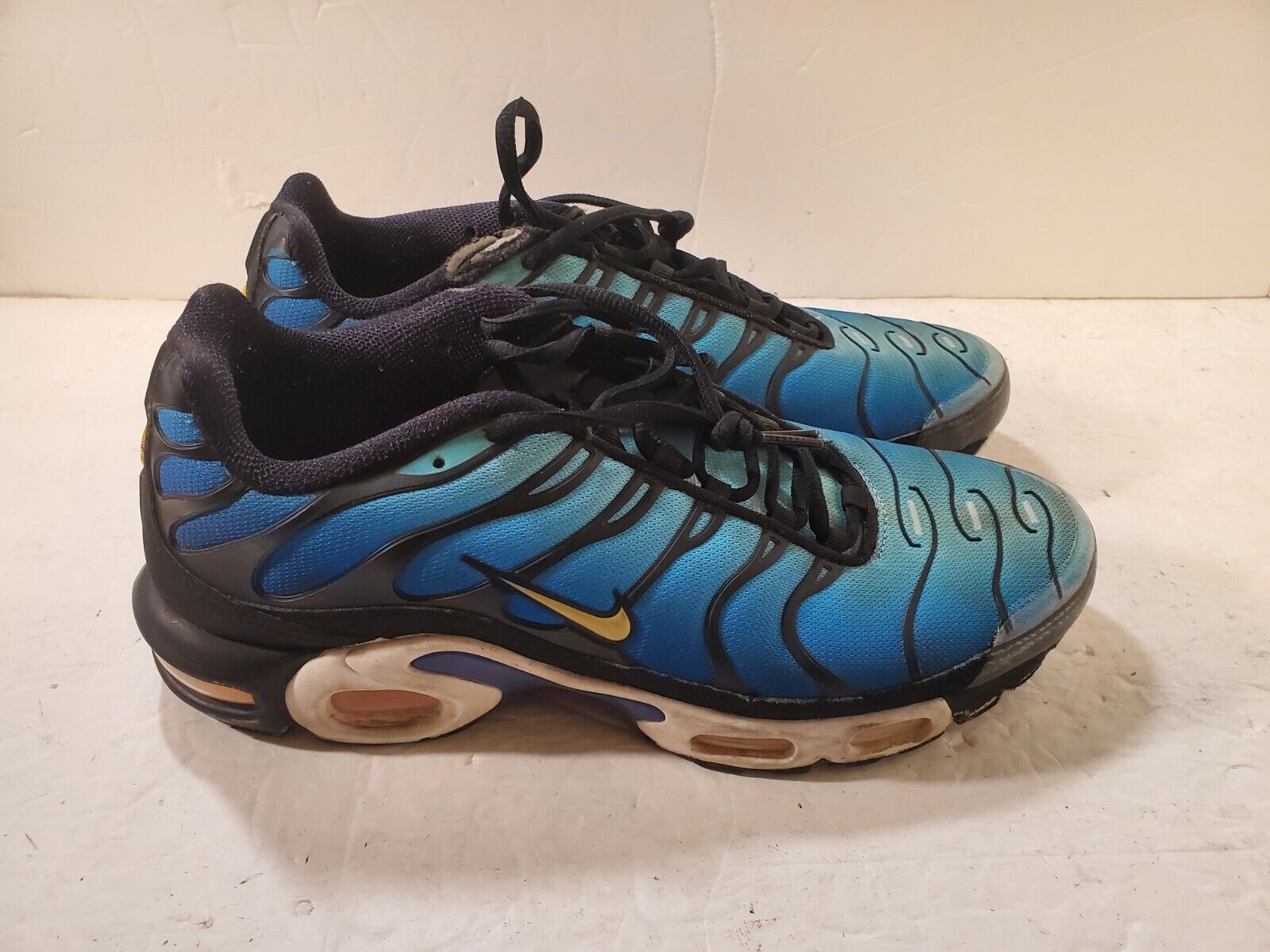 fluido perturbación mucho 2018 Nike Air Max Plus Tn Hyper Blue Black Yellow Size 11.5 US Mens | eBay