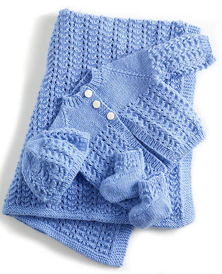 BABY Strickmuster Unisex Baby Jacke/Mantel Decke Mütze Booties 0/24m dk 