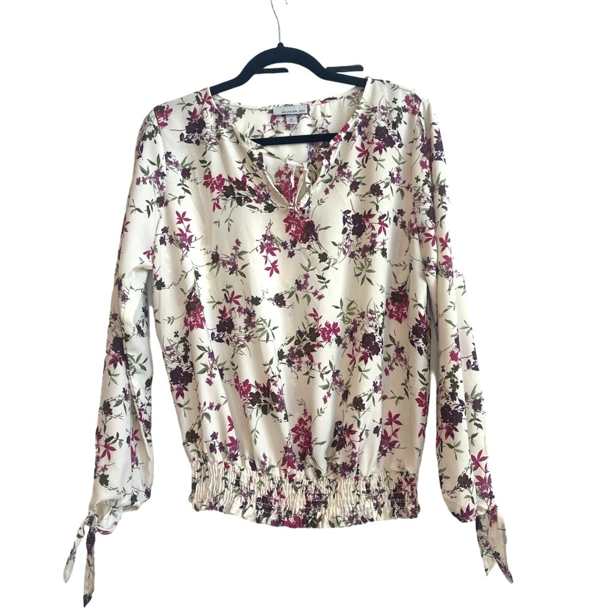 Allison Joy Creamy White with Pink, Purple, and Green Floral