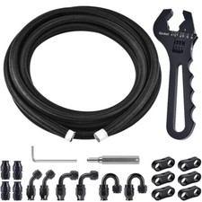 1020ft 6an-8an-10an Nylon Braided E85 Ptfe Fuel Line With 16 Fittings Hose Kit 1020ft 6an-8an-10an Nylon Braided E85 Ptfe Fuel Line With 16 Fittings Hose Kit