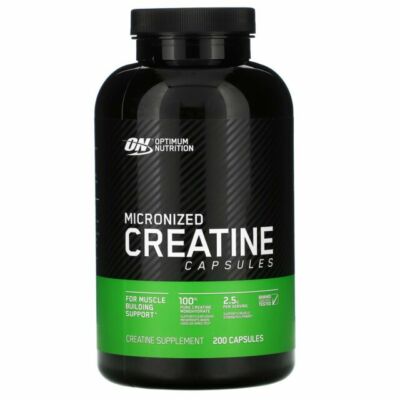 Optimum Nutrition Micronized Creatine Monohydrate Capsules 2500mg, 200ct Ex 3/27