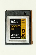 2 Lexar 2933x 64GB XQD Solid State Memory Card LXQD64GCRBJP2933