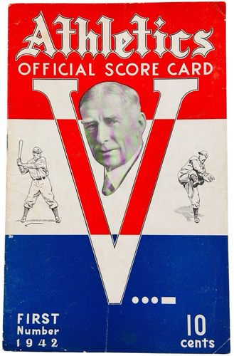 VINTAGE 1942 Philadelphia Athletics vs New York Yankees Official Score Card RARE