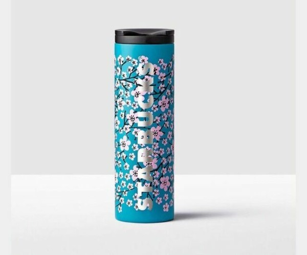 starbucks blue floral tumbler