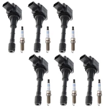 Hitachi 6 Ignition Coils & Bosch 6 Iridium Spark Plugs Kit for Infiniti Nissan