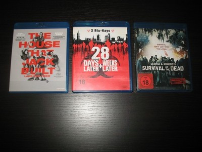 3x Blu Rays Uncut 28 Days Weeks Later Survival of the Dead House That Jack Built