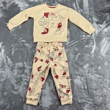 Disney Mickey and Minnie Mouse True Love Fleece Sweatshirt and Joggers Set 2T