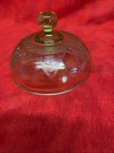 VINTAGE FEDERAL GLASS GEORGIAN LOVEBIRDS DOMED BUTTER DISH LID ONLY GLASS