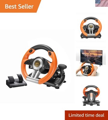 Professional 180° Racing Wheel for PC and Consoles - Enhanced Gaming Experience
