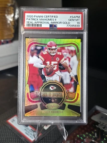 2020 Panini Certified Patrick Mahomes PSA 10 /25 POP 2