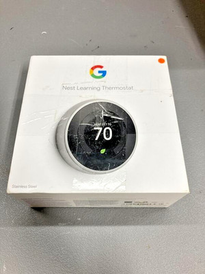 Google Nest Learning Thermostat 3rd Gen Used Good Condition (Mirror Black) BL