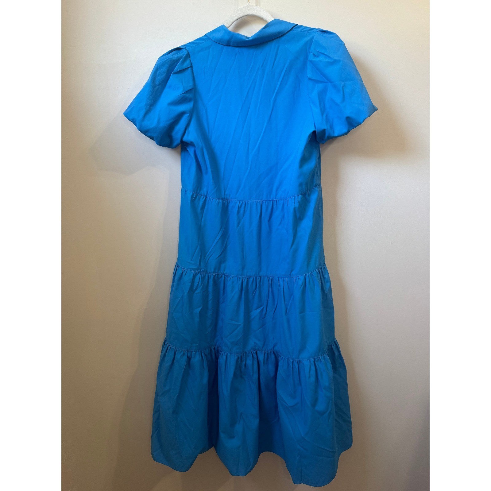 BROCHU WALKER TIERED BUTTON DOWN MIDI DRESS TEAL MEDIUM image 5
