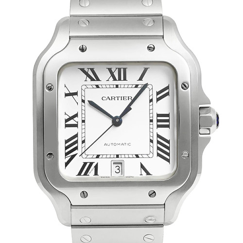CARTIER Santos WSSA0018 Silver Men's Used Watch #51012