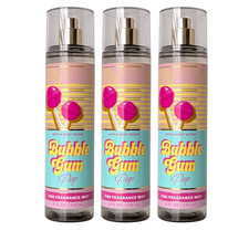 3 Bath  Body Works BUBBLE GUM POP Fine Fragrance Mist Sprays Full Size NEW