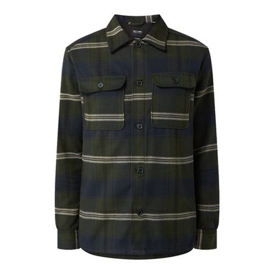 ONLY & SONS Herren Hemd Kariert Grün Overshirt Langarm Größe L