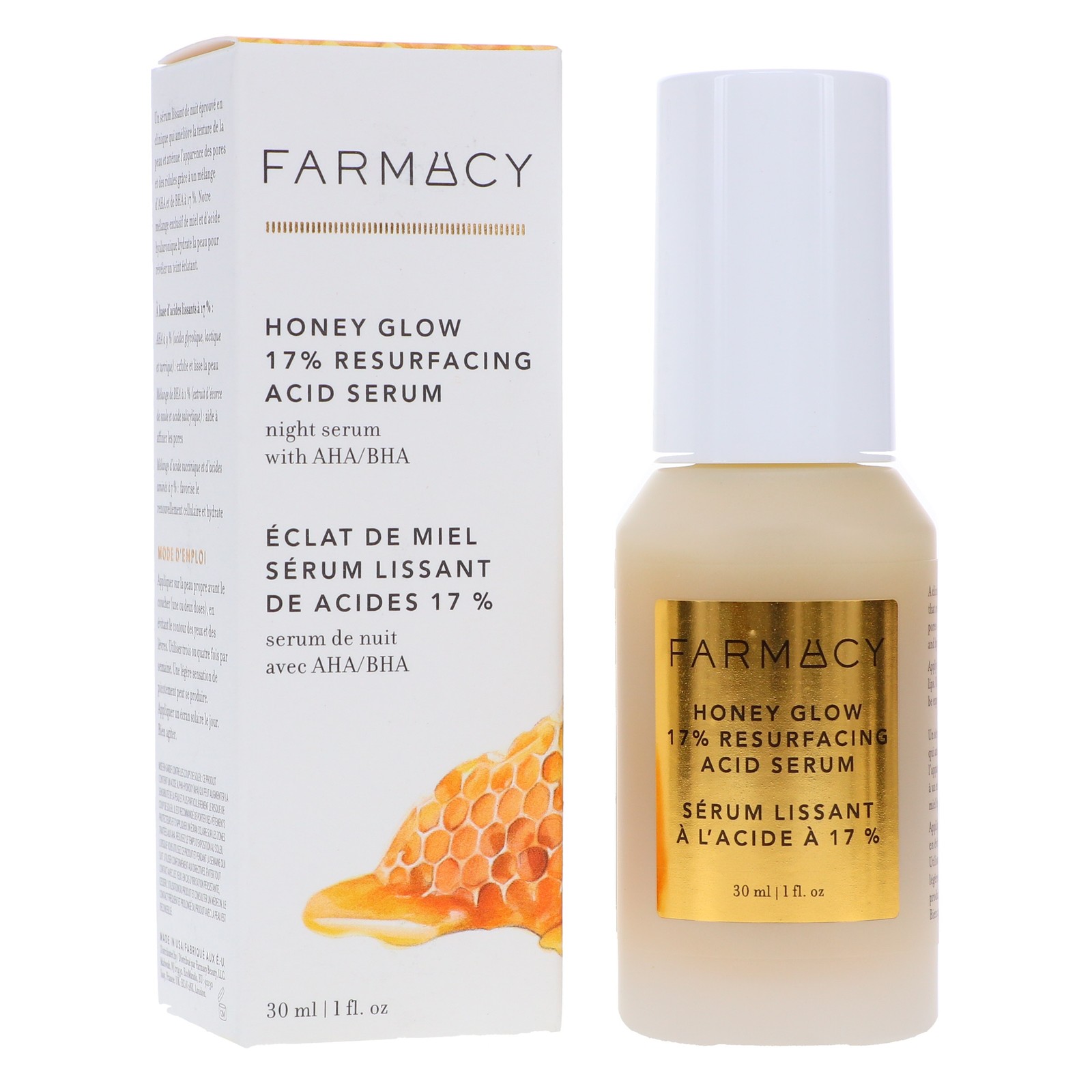 Восстанавливающая кислотная сыворотка Farmacy Honey Glow 17%, 1 унция