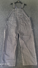 Berne Bib Overalls Mens 48x28 Blue/White Stripes Farm Ranch Garden Consruction
