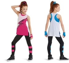 Dance Costume XL Child Blue Weissman 12394 Hip Hop Jazz Sequin 2pc