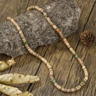 Boho Coconut shell Stone Bead Necklace for Men Women Bohemia Fashion Surf Choker
