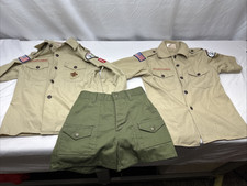 Boy Scouts of America Shirts Youth Medium 10-12 Khaki Short and long Sleeve USA