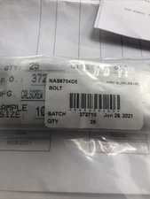 (25) HC Pacific Shear Bolt NAS6704D5 Aerospace Fasteners 1/4-28