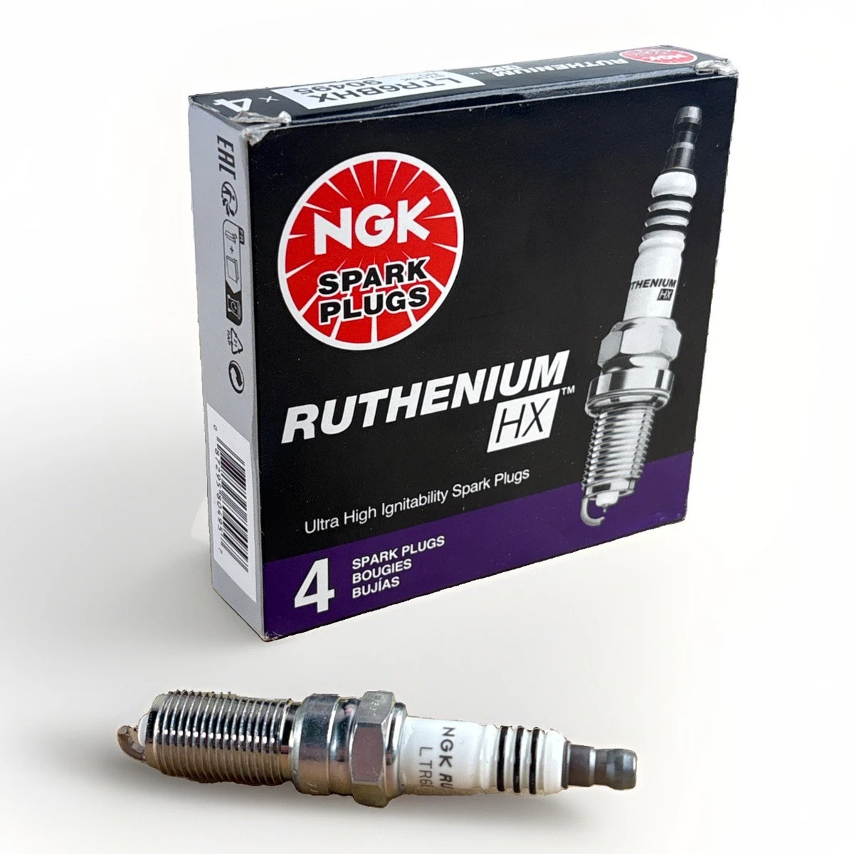 4x NGK RUTHENIUM HX Spark Plugs LTR6BHX 90495 fit Ford TURBO Ecoboost photo 2