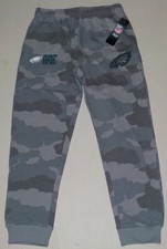 PHILADELPHIA EAGLES NFL TEAM YOUTH SWEATPANTS M 10-12 CAMO NWT POCKETS GRAY