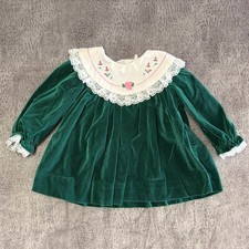 Vintage Velvet Infant Girls Dress