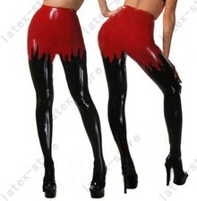 Latex Gummi Rubber flame high waist Legging pants trousers socks customized 361