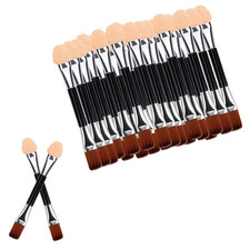 50 Pcs Dual End Eyeshadow Smudge Brush 2 in 1 Eyeshadow Sponge Concealer Brush D