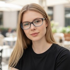 Prada Italy C VPR 07N 55 17 Brown / Blue Eyeglasses / Frames M86