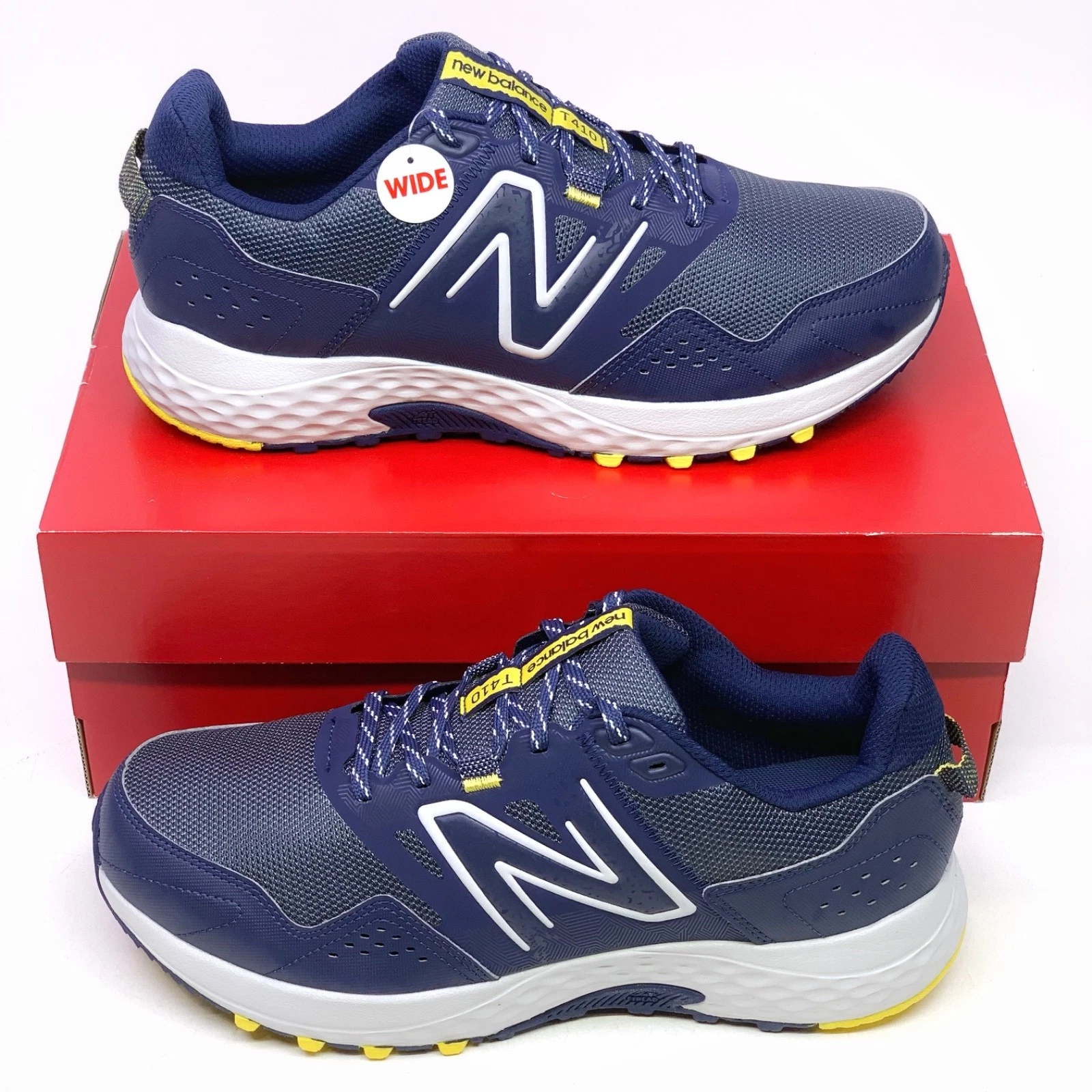 New Balance 410V8 Men’s Sizes Trail Running Shoes 4E XWide Navy Blue MT410NY8
Opens in a new window