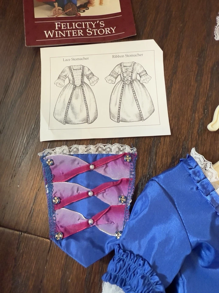 Pleasant Company Felicity's Christmas Outfit Complete With Extras American Girl - Image 4 of 4