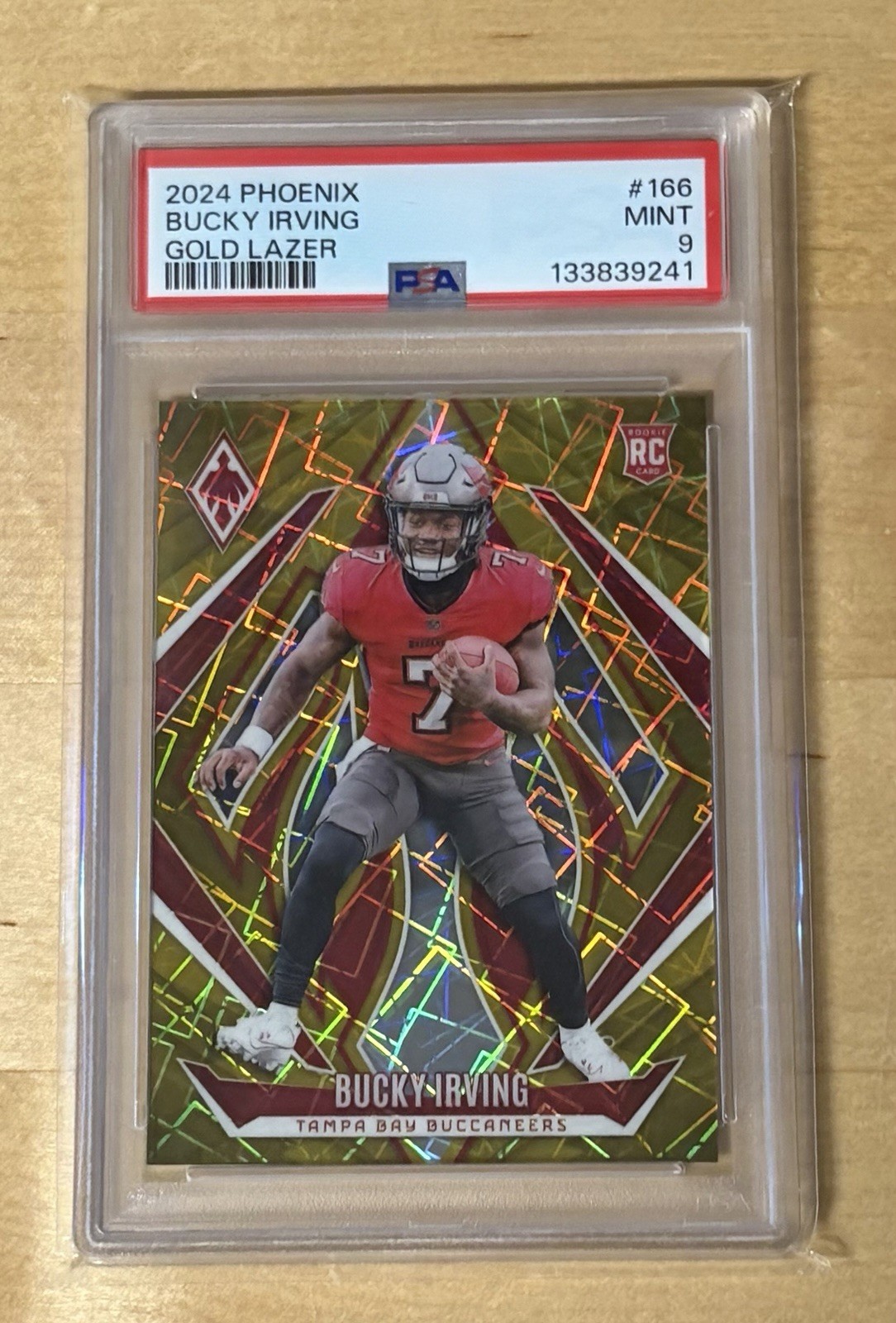 2024 Panini Phoenix Rookies Bucky Irving #166 Gold Lazer /10 (RC)