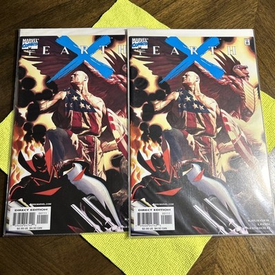 Earth X Issue 1 Marvel Bagged and Boarded First Print Lot Of 2   