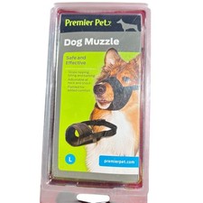 Premier Pet Dog Muzzle Black Gray Large 10 In Snout Radio Systems Corp Brand New