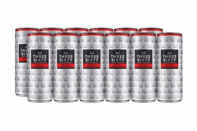 Three Sixty Vodka Energy Zero Sugar 12x 330ml   Ready to Drink mit Vodka, 10% V