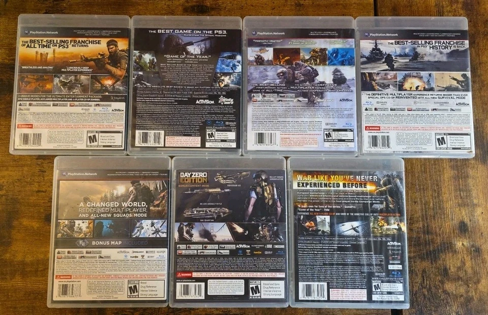 Call Of Duty Lot: 7 PS3 Games Playstation 3 Tested Working Classic Nostalgia COD - Image 2 of 4