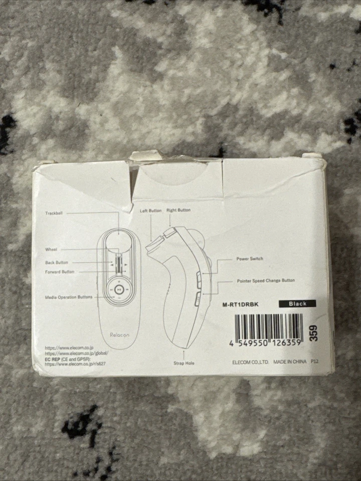 Elecom Mouse Wireless Receiver Included Trackball Handy Type Relacon - Image 3 of 4