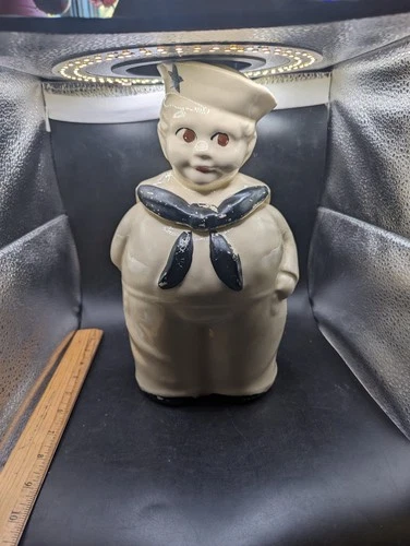 Vintage Shawnee Ceramic Pottery "Jack Tar" Sailor Boy Cookie Jar 12” Tall