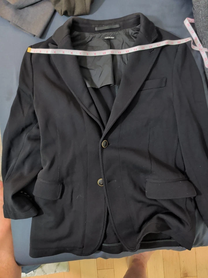 GIORGIO ARMANI Black Label Peak Lapel Jacket Men ITALY with shirt  and Hanger  - Image 4 of 4