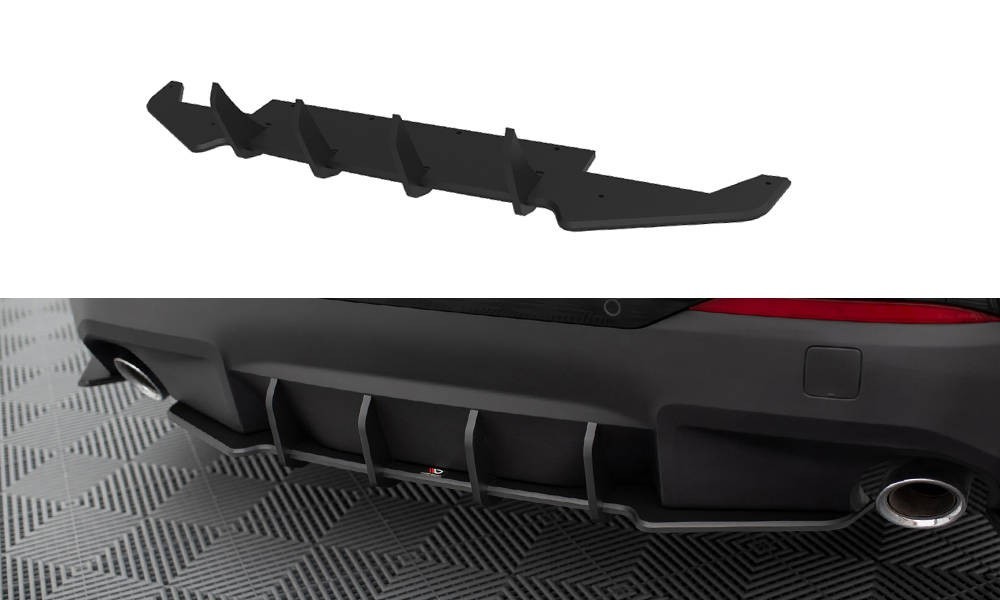 Diffuseur Maxton rouge Street Pro central pour pare-chocs arrière BMW G42