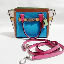 NWT Coach Swagger 21 Carryall Satchel / Crossbody in Rainbow 37694