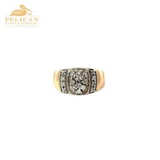 Men's 10K Gold Diamond Fashion Cluster Ring .38 CTW Size: 11.5 ALE  PPG009579 