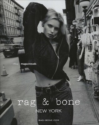 RAG & BONE 1-Page PRINT AD Spring 2025 ABBEY LEE KERSHAW sexy woman NYC