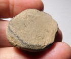 Ancient Indian Artifact Authentic Bone Button & Crosshatched Pottery Prayer Disc — photo 6