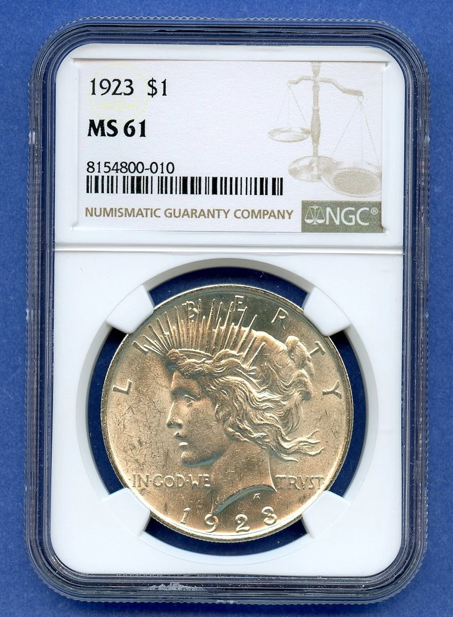 MS 61 Graded 1923 Year Peace Dollars (1921-1935) for sale | eBay