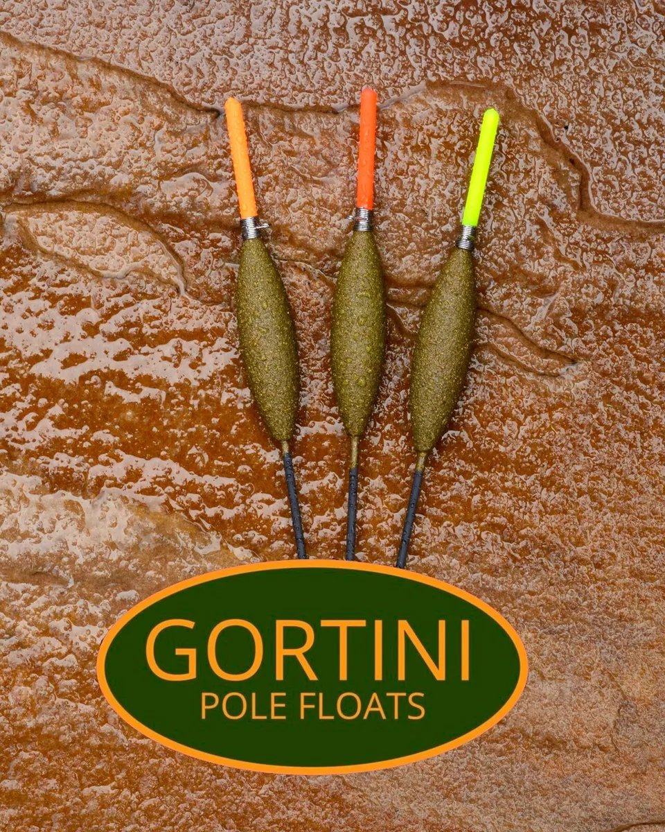 3 no. Hand made GORTINI 4x12 Mini Margin pole fishing floats