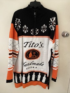 New Menâs XXL Titos Homemade Vodka Austin Texas Christmas Sweater Ugly Sweater | eBay